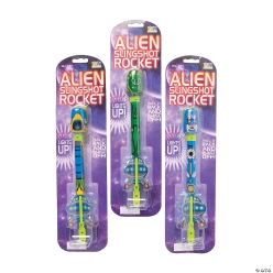 Light-Up Alien Slingshot Rockets - 6Pk